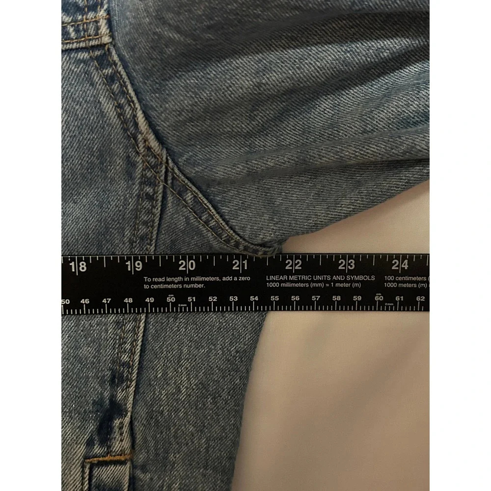 H&M Denim Jacket Mens M Blue Trucker Jean Jacket Vintage Style Y2K - Picture 7 of 8